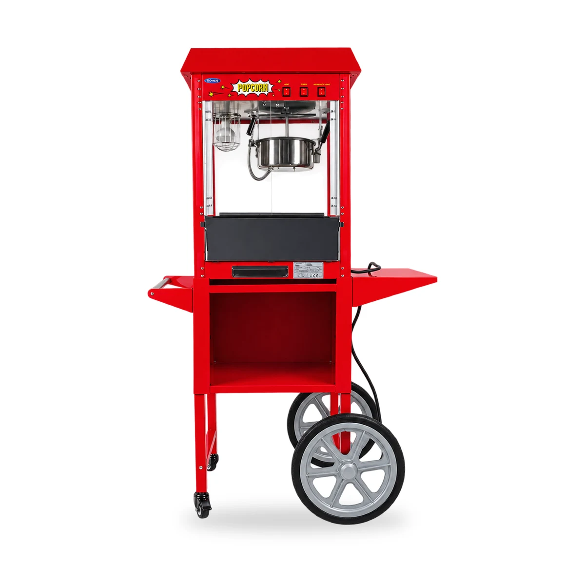 Retro popcornmachine op kar